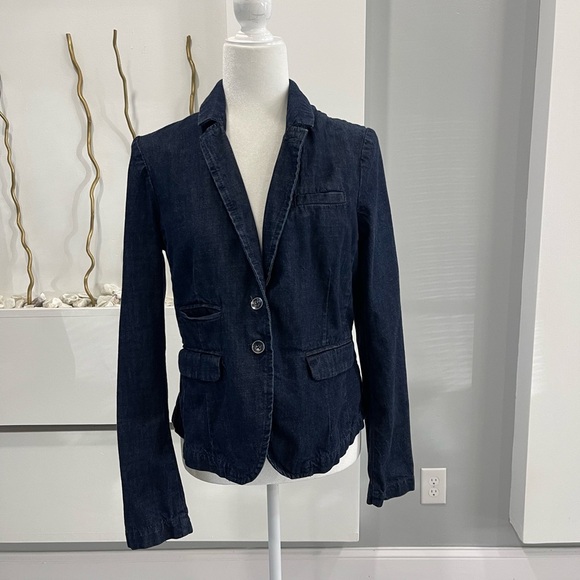 Anthropologie Dark Blue Blazer - Picture 3 of 7